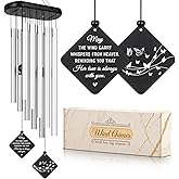 Leebbsin Memorial Gifts for Loss of Women, Sympathy Wind Chimes, Loss of Loved One Gifts for Women, Mom, Wife, Daughter, Sister, Friends, Butterfly Keepsake for Funreal, Remembrance, Condolences