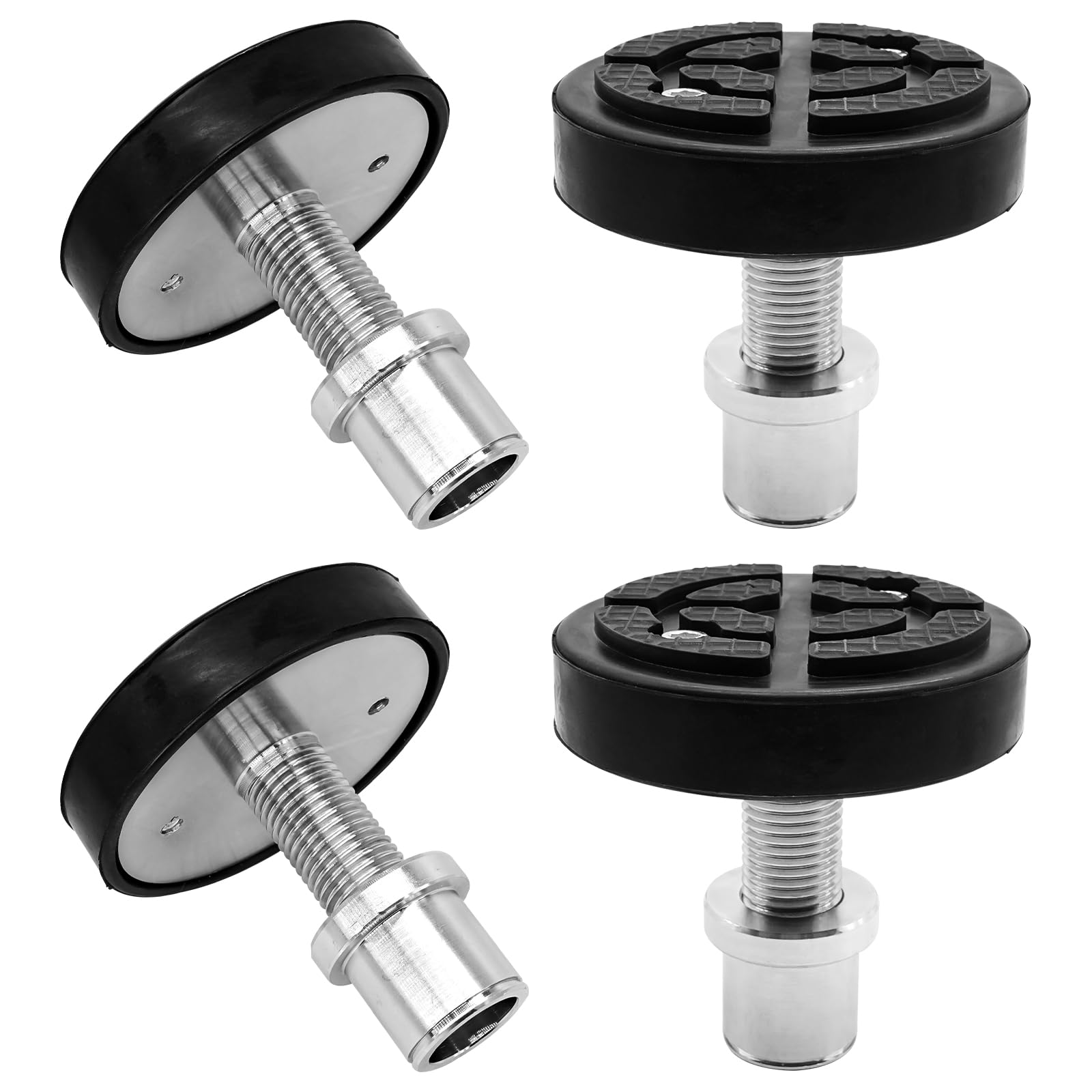 Photo 1 of 4Pcs 38mm Screw Up Car Lift Adapter with Rubber Lift Pads, 4-9cm Extension Car Lift Feet pads for Car Lift Bridge Jack Stable Support, for 2 Post Car Lift, Heightening Feet Plus High Car Lift Tray