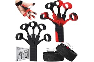 QTZFKFLHD Grip Strength Trainer with Forearm Strengthener, Hand Grip Strengthener, Hand Extension Exerciser, Stress Relief Ball and Hand Grip Strengthener for Muscle Building and Injury Recover(5 PCS)