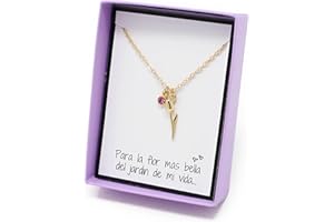Collar de Flor Tulipan en Chapa de Oro de 22K para Dama, Regalo para Pareja, Regalo de Aniversario