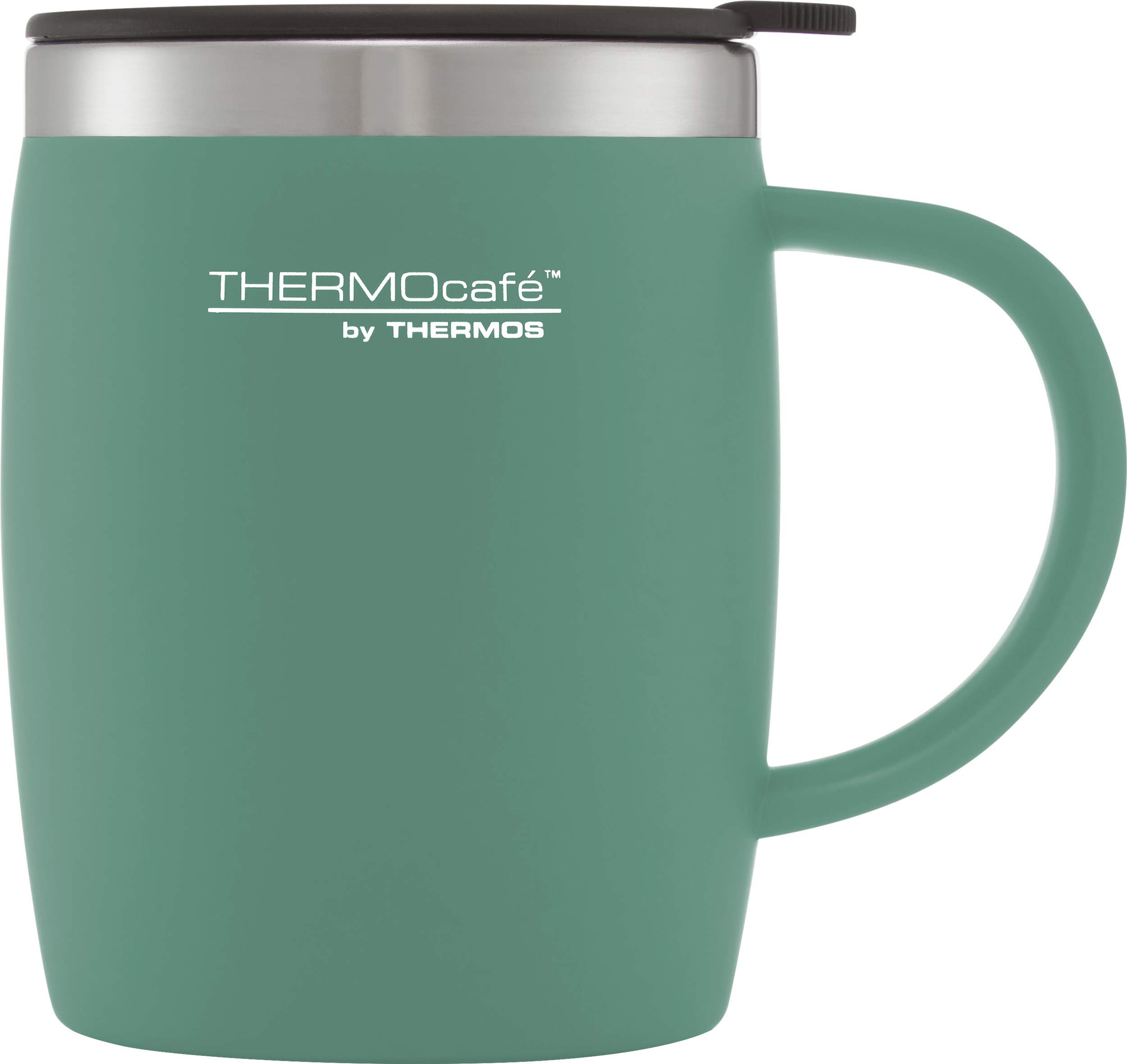 THERMOcafè by Thermos Desk Mug, Plastic, Duck Egg, 1 Count (Pack of 1)