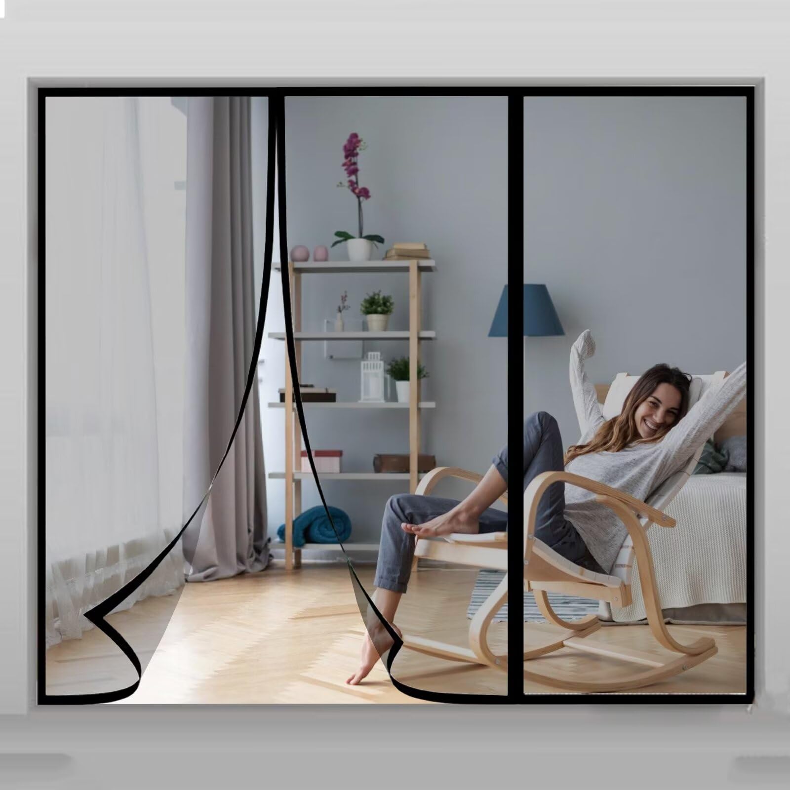 Double Side Opening Magnetic Screen Door, Actual