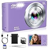 Digital Camera, 2026 Upgraded FHD 4K Camera Digital with 16X Zoom, Small Portable Camera with 64GB Memory Card 2 Batteries, Compact Travel Digital Camera for Beginners Students Boys Girls