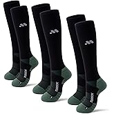 Compression Socks for Women and Men,Knee High 15-20mmHg Graduated Circulation Support(3 Pairs)for Nurses,Pregnant,Travel