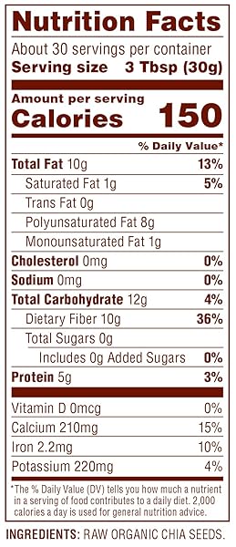 NUTIVA USDA ORGANIC PREMIUM NUTRIENT-DENSE RAW BLACK CHIA SEEDS WITH 3G PROTEIN & 5G FIBER FOR SALADS, YOGURT & SMOOTHIES, NON-GMO, VEGAN, GLUTEN-FREE, KETO & PALEO, 32 OUNCE