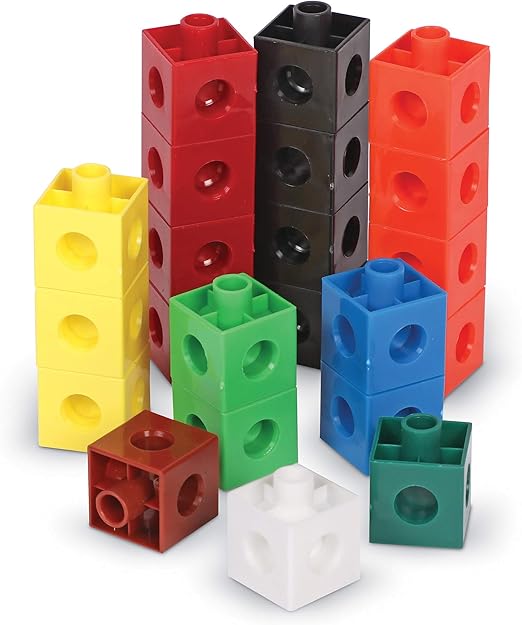 Learning Resources Snap Cubes, Homeschool, Educational Counting Toy