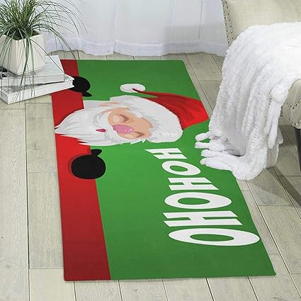 Amazon Com Moandji Funny Peeping Santa Area Rug Fashion