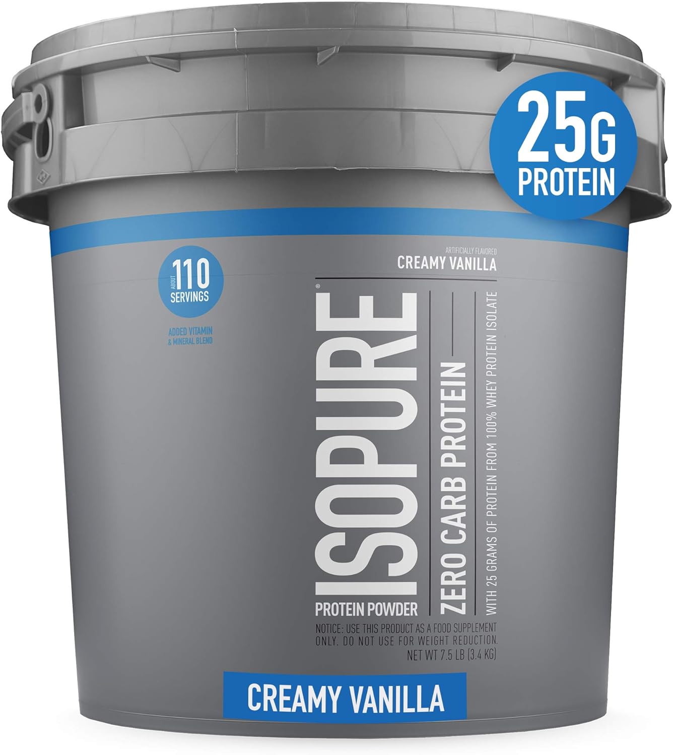 Amazon Com Isopure Zero Carb Vitamin C And Zinc For Immune Support 25g Protein Keto Friendly Protein Powder 100 Whey Protein Isolate Flavor Creamy Vanilla 7 5 Pounds Packaging May Vary Health Personal