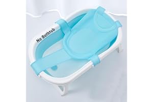 SIQITECHNO Baby Bath Support Mesh Pad Newborn Bath Tub Seat Net Non-Slip Baby Tub Mat Floating Bathtub Seat Cushion Adjustable Pillow for Bathing Cushion Pad Mat for 0-3 Years Old (No Bathtub)