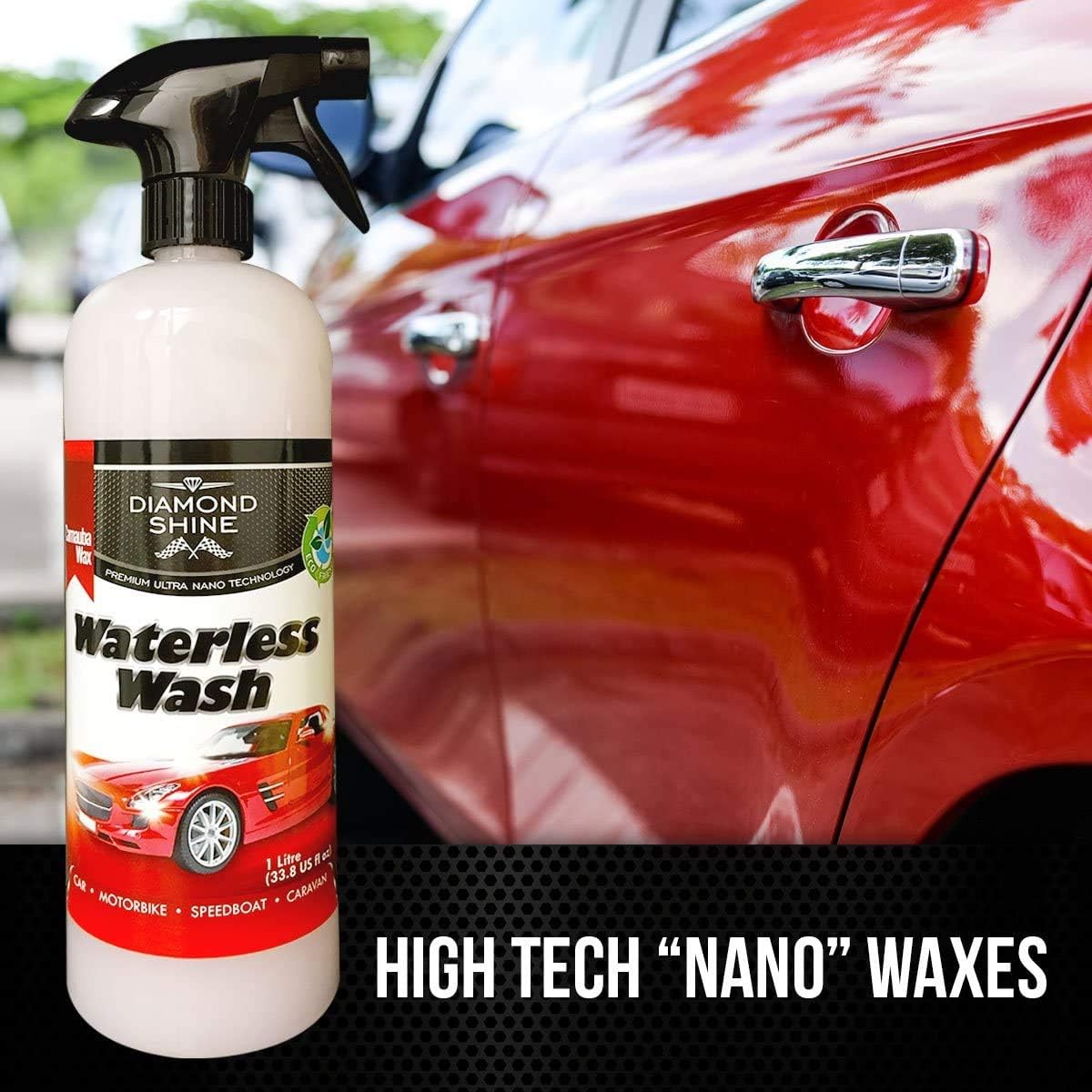 Diamond Shine Waterless Wash & Wax Car Cleaner Spray, 1 Litre, Eco-Friendly No-Rinse Car Wash & Polish - Image 5