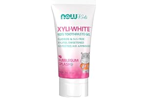 NOW Foods Solutions, Xyliwhite™ Toothpaste Gel for Kids, Bubblegum Splash Flavor, Kid Approved! 3-Ounce, packaging may vary