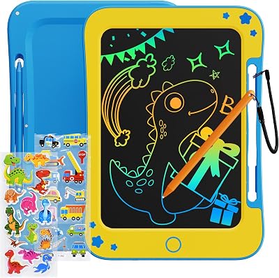 TEKFUN 8.5 Inch LCD Writing Tablet Educational Doodle Board Blue Yellow