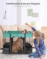 ROMANTIC BEAR Foldable Pet Playpen 100x80x60cm Portable Dog Cat Fence view 2