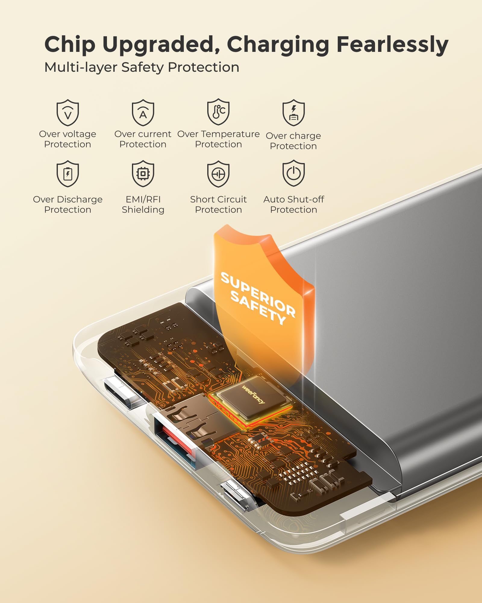 Power Bank 10000mAh 22.5W Mini Powerbank USB C Externe Handyakkus Klein Aber Stark VEEKTOMX Power Bank PD3.0 QC3.0 Kompatibel mit iPhone, Samsung, Xiaomi, Google Pixel, OnePlus, usw 6