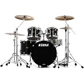Tama Starclassic Walnut Birch Lacquer 4-Piece Shell Pack - Piano Black