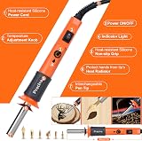 Preciva Wood Burning Kit Pyrography Pen 6 Tips Leather Soldering Iron view 2