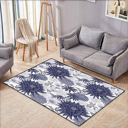 Amazon 室内用ドアラグ 滑り止めラグ 水仙装飾 モダン水仙イラスト ストライプセッティング 活力 インナーフォーカス ハーブテーマ グリーン イエロー お手入れ簡単 カーペット W6 8 Xl4 9 Homrkey ラグ カーペット