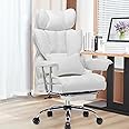 Efomao Big High Back PU Leather Executive Office Chair With Leg Rest, Lumbar Support And Swivel