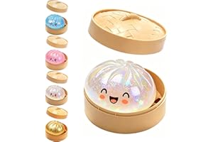 Dumpling Squishies Toy,Glitter Squishy Dumpling Box,Colorful Dumplings Stress Fidget Toys,Soft Anxiety Relief Sensory Squeeze