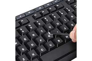 2PCS English Keyboard Letter Stickers with Tweezer - 3D Keyboard Letters Replacement Stickers, Borderless Characters for Lapt