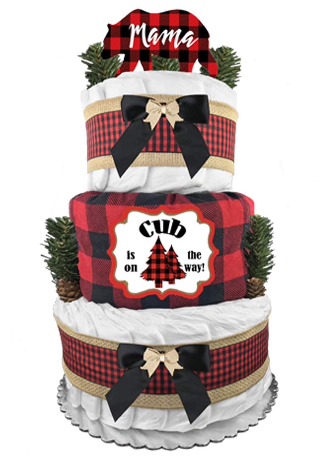 lumberjack diaper cake
