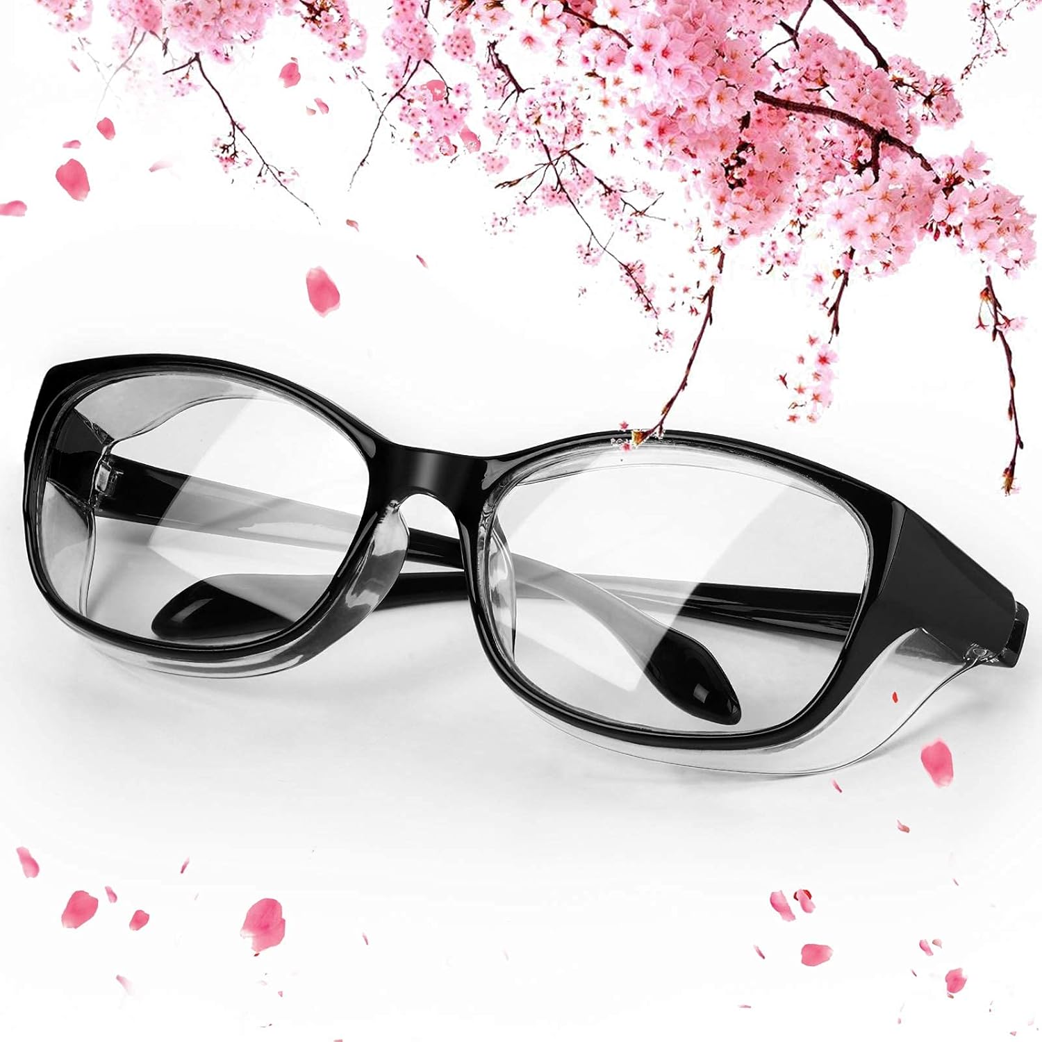 Safety Goggles, Transparent Anti Pollen Glasses Anti Fog Blue Light