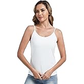 WiWi Women's Camisole Adjustable Spaghetti Straps Undershirt Soft Tank Tops Bamboo Viscose Cami Sleepwear S-XXL