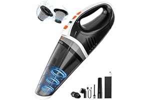 TANYO Handheld Vacuum Cordless Rechargeable, Car Vacuum Cleaner Portable 15KPA Strong Suction, Hand Held Brushless 5 in1 with LED Lights, Small Vacuum 120W for Car, Home, Office, Pet, Dust