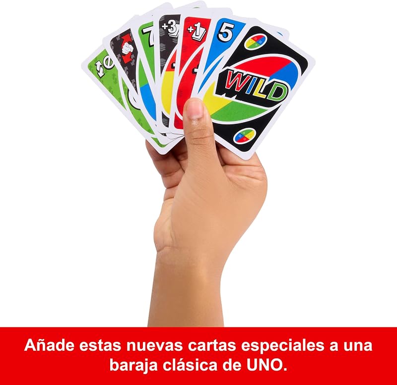 Mattel Games UNO com 2 Pacotes de Expansão e Caixa de Metal Colecionável para Crianças, Adultos e Noites de Jogo em Família, 2 a 10 Jogadores, JCV60