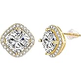 Yoursfs Vintage Black Cz Stud Earrings For Women Gold Plate Cut Diamond Stud Ear Cubic Zircon Jewelry