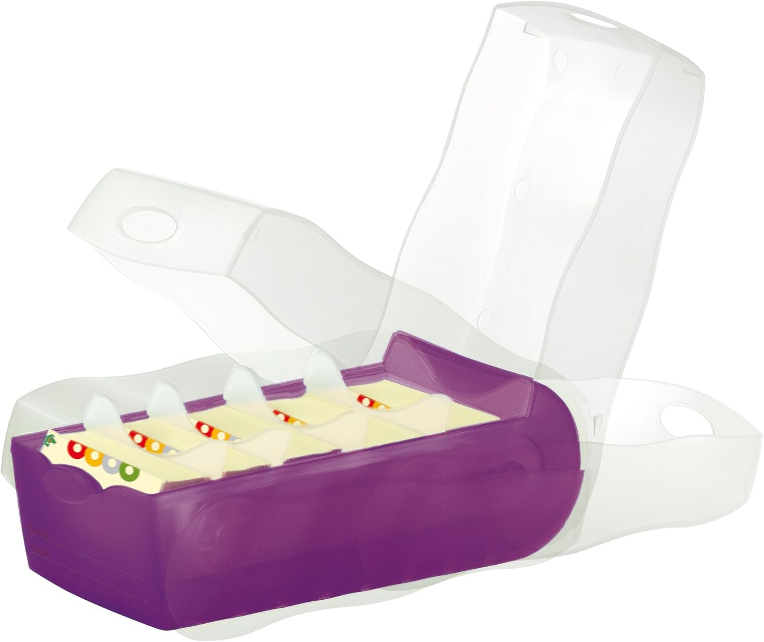 HAN 997-673, CROCO Flashcard Index Box. For learning vocabulary in an ingeniously simple way, A7, translucent-purple - Image 5