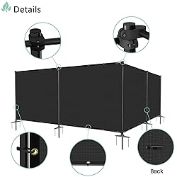 SunnyRoyal 5' x 65' Privacy Fence Screen with Iron