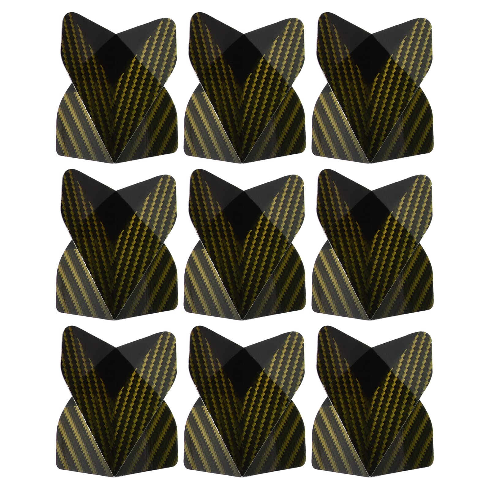 PATIKIL Dart Flights, 9 Pack PET Standard Darts Accessories Replacement Parts for Soft Tip Steel Tip, Spotted Style, Black, Yellow