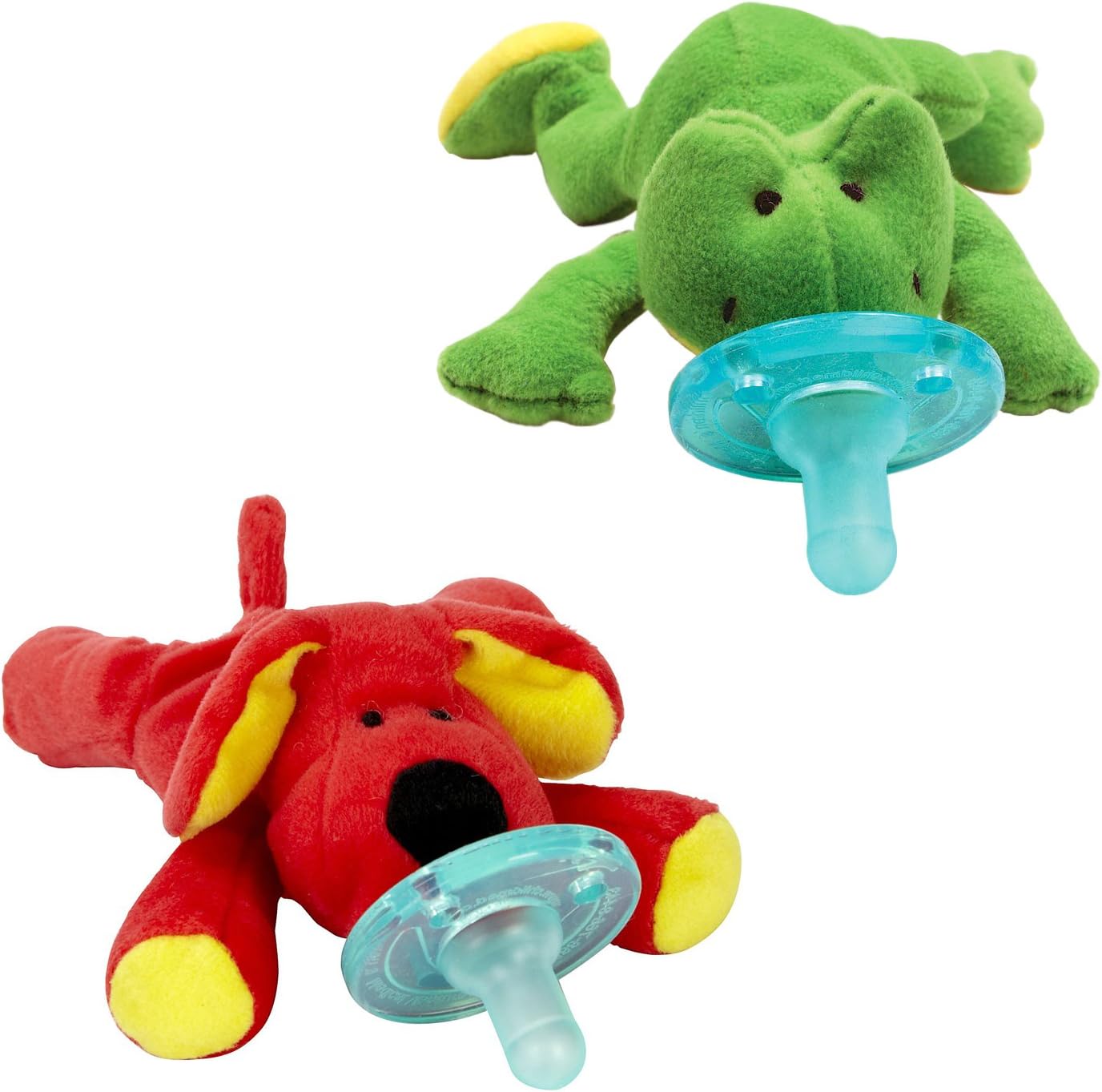 Wubbanub Infant Pacifier Red Dog & Green Frog