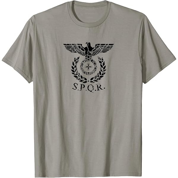 Maglietta Uomo Shirtzshop SPQR Roma 2.0 – Verde Bottiglia, Taglia S, Con Scritta Storica - 4