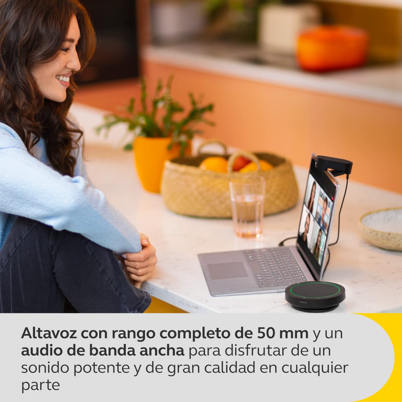 Jabra Speak2 40 Tragbare Freisprechlösung, 4 Mikrofone mit Geräuschunterdrückung, 50 mm Breitband-Lautsprecher, mit USB-A und USB-C, für MS-Teams Zertifiziert, Dunkelgrau 6