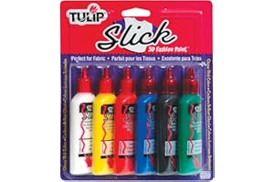 TULIP 17581 Dimensional Metallic Fabric Paint, 6-Pack (Slick), 1.25 oz (TUDFP6PK)