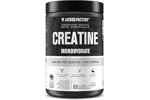 Jacked Factory Creatine Monohydrate Powder 425g - Canadian-Owned Informed Choice Certified Supplement for Increased Muscle Ma