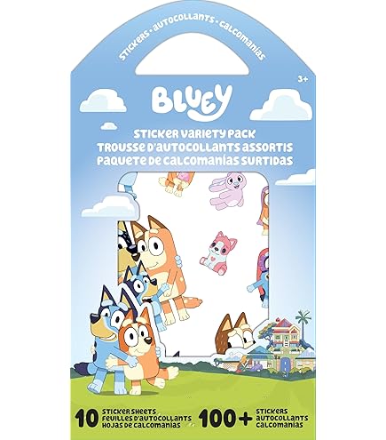Sticker Substrate Parts Over 500 Stickers Bluey Stickerland Multi-Substrate Sticker Pad - 16 ...