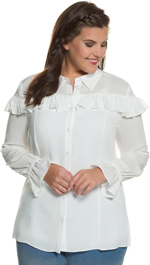 Studio Untold Damen Plus Size Kleid - Oversized Hemdbluse Mit Streifen In Übergrößen