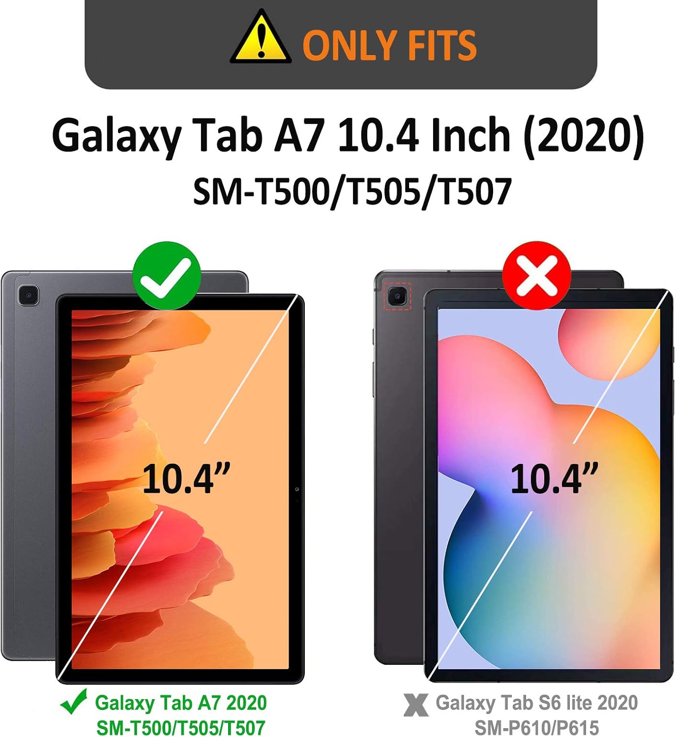 Gerutek Samsung Galaxy Tab A7 10.4 Case with Screen Protector 2022/2020 - Image 3