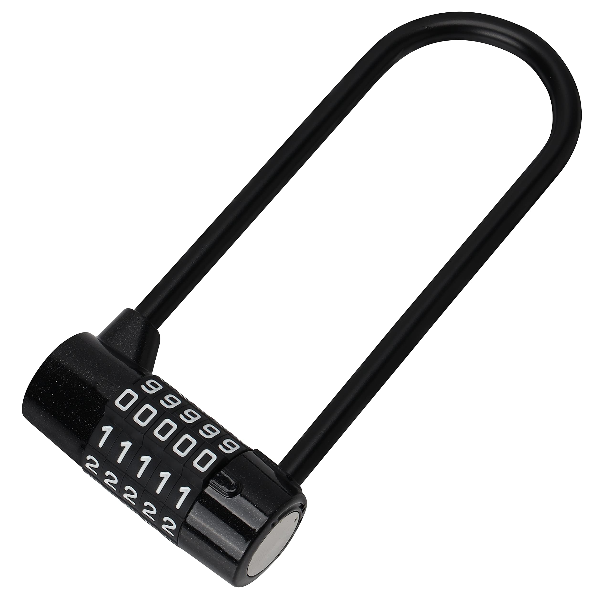 Kurtzy 5 Digit Combination Padlock - 15.5cm/6.1 Inches Long Shackle - Heavy Duty Outdoor Waterproof Lock with Resettable Code - Pad Lock for Bicycles, Gates, Mountain Bike, Gym, School, Shed & Lockers