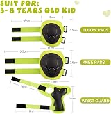 Heatigo Kids Protective Gear Set 6PCS Wrist Knee Elbow Pads Green view 2
