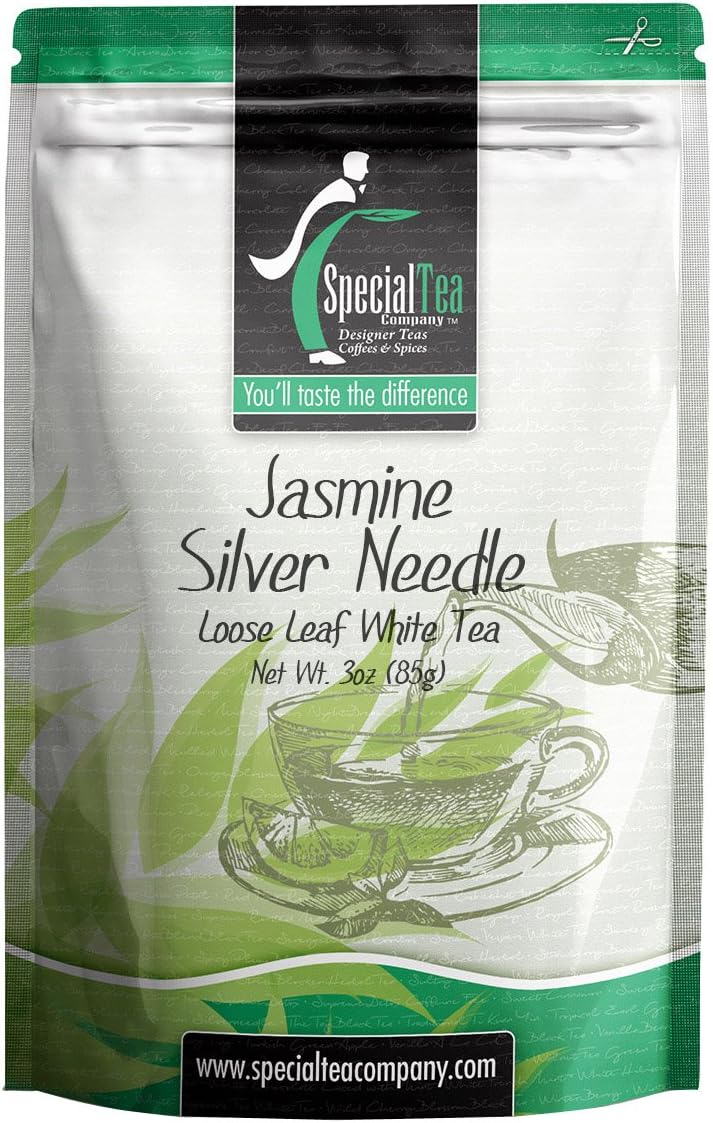 Special Tea Jasmine Silver Needle Organic White Tea, Loose Leaf, 3 Ounce