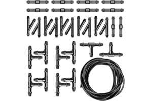 YYTQP 30 PCS Car Windshield Washer Hose Kit, 5M Washer Fluid Hose, I-Type Y-Type T-Type Connector for Connecting Car Water Pumps and Nozzles, Suitable for Most Windshield Tubing