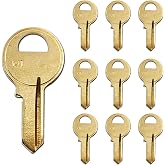 Summit Doorware M1 Master Key Blanks 10 Pack, Premium Brass Uncut Blank | For Padlocks, M1 1092 Key Blanks Compatible with Cole Original &amp; Taylor Locks Key Cutting, Home &amp; Professional Use, Spare