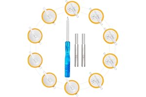 QWSHAN 3V CR1616 CR2025 CR2032 Batteries Solding Tabs with Screw Tools for Game Boy GBA GBC and GB Color (10x CR2025)