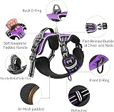 HEELE Dog Harness No Pull Large Reflective Front Back Leash Attachments Purple L view 3