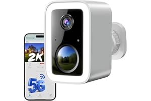 2026 Upgraded 2K Outdoor Security Camera, Security Cameras Wireless Outdoor with Free Cloud Storage, Spotlight Siren Alarm, A