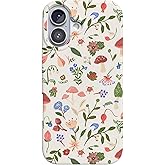 Casely iPhone 17 Case | Garden Party | Mushroom Floral | Compatible with MagSafe | Classic Ultra Slim Design